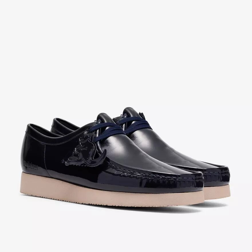 Wallabee 2604 pour homme – Wallabees en cuir verni bleu marine Wallabee 2604 pour homme – Wallabees en cuir verni bleu marine