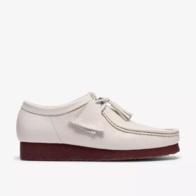Wallabee en cuir blanc pour homme