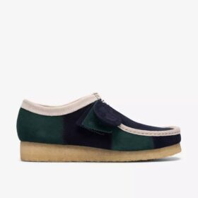 Wallabee homme à rayures bleues/vertes