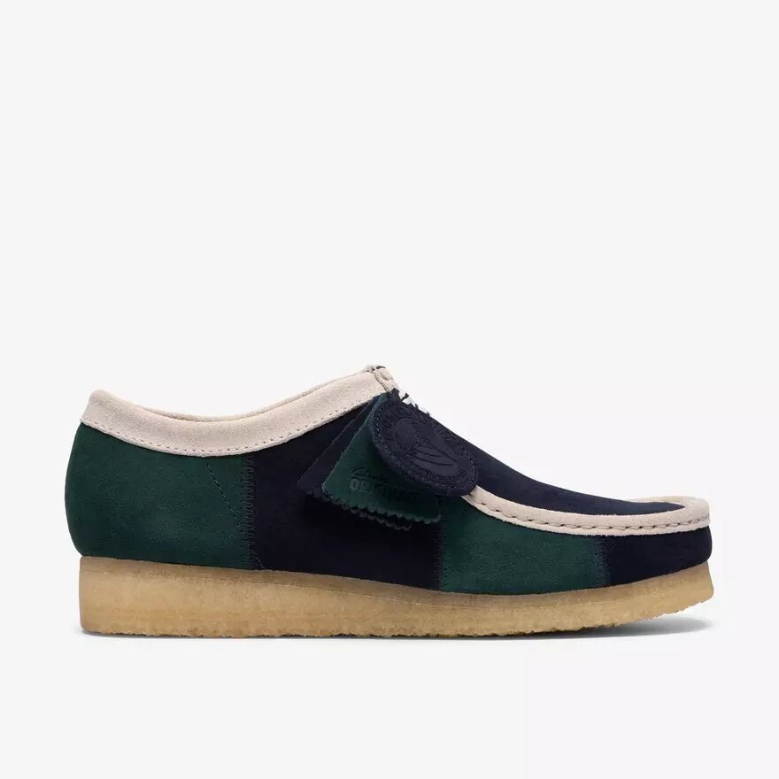 Wallabee homme à rayures bleues/vertes Wallabee homme à rayures bleues/vertes