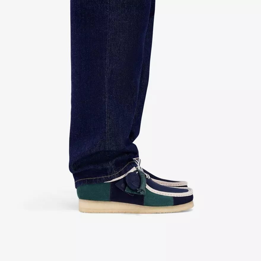 Wallabee homme à rayures bleues/vertes Wallabee homme à rayures bleues/vertes