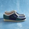 Wallabee homme à rayures bleues/vertes Wallabee homme à rayures bleues/vertes
