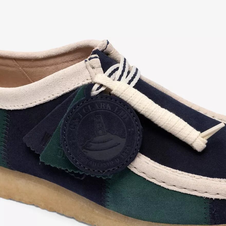 Wallabee homme à rayures bleues/vertes Wallabee homme à rayures bleues/vertes