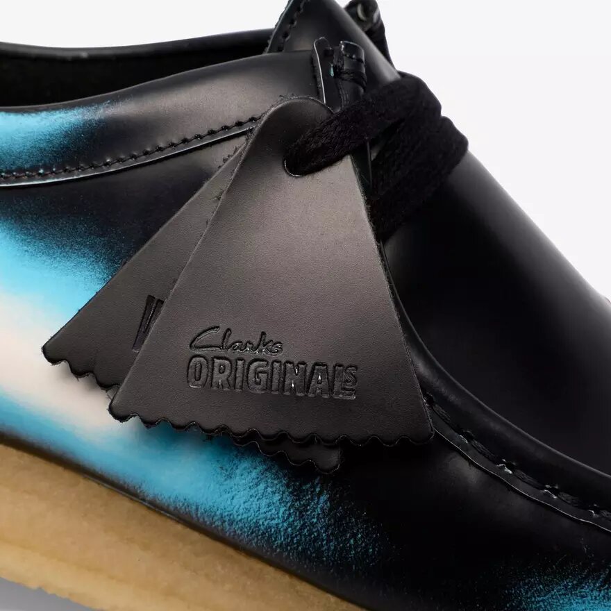 Wallabee noir pour homme, en cuir « Brush-Off » pour Wallabees Wallabee noir pour homme, en cuir « Brush-Off » pour Wallabees