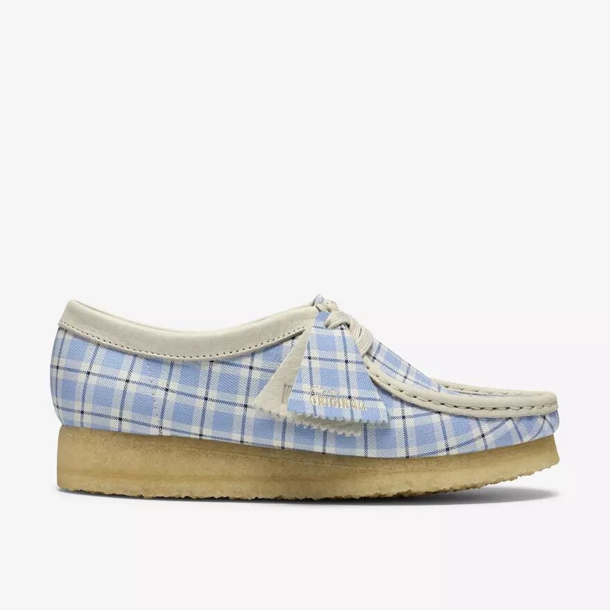 Wallabee pour femme à carreaux vichy bleus Wallabee pour femme à carreaux vichy bleus