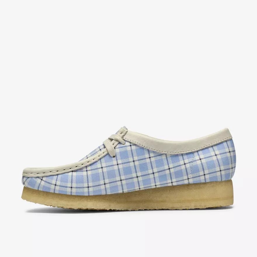 Wallabee pour femme à carreaux vichy bleus Wallabee pour femme à carreaux vichy bleus