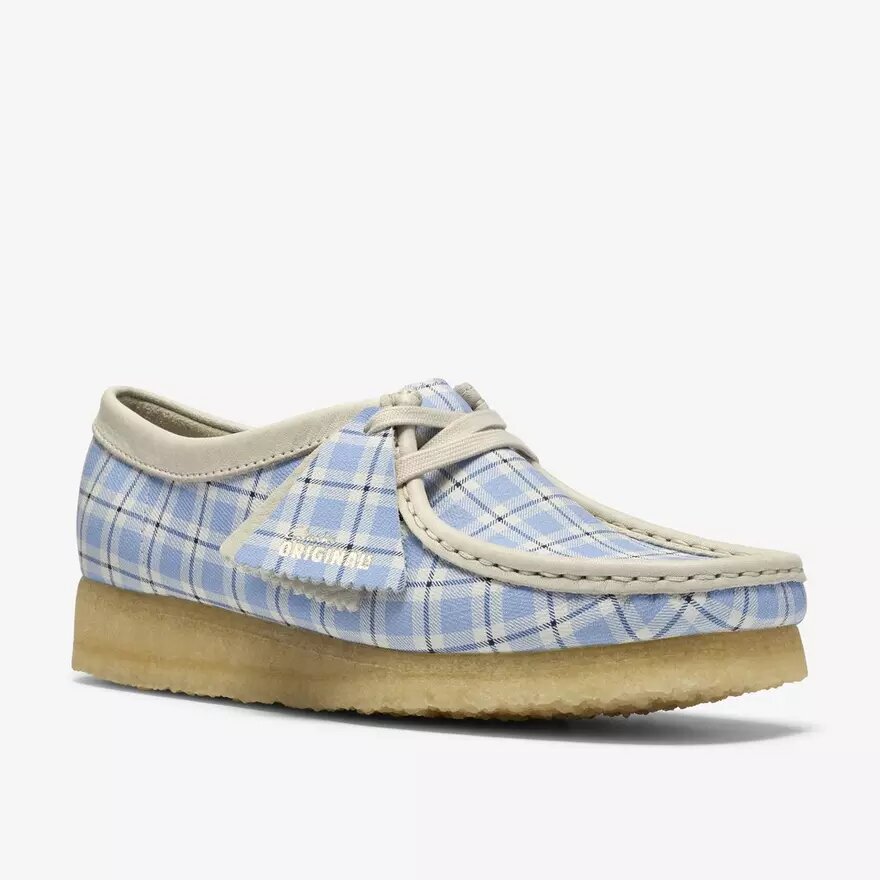 Wallabee pour femme à carreaux vichy bleus Wallabee pour femme à carreaux vichy bleus