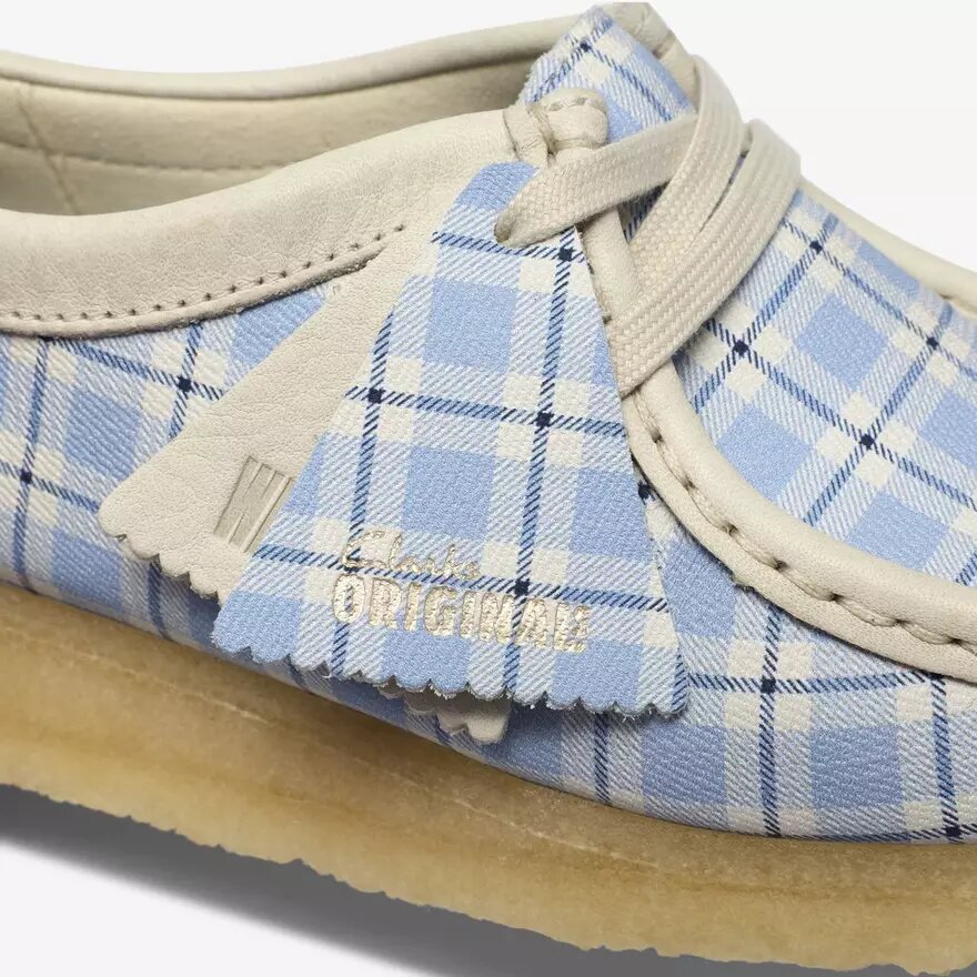 Wallabee pour femme à carreaux vichy bleus Wallabee pour femme à carreaux vichy bleus