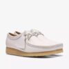 Wallabee pour femme en cuir grainé blanc