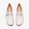 Wallabee pour femme en cuir grainé blanc