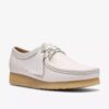 Wallabee pour femme en cuir grainé blanc
