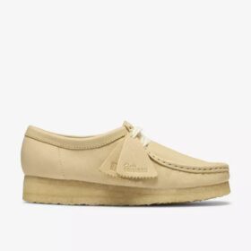 Wallabee pour femme en cuir jaune pâle