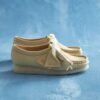 Wallabee pour femme en cuir jaune pâle