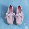Wallabee pour femme en cuir rose pâle