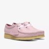 Wallabee pour femme en cuir rose pâle