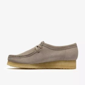 Wallabee pour femme en daim gris pâle