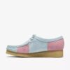 Wallabee pour femme, rayures bleu pâle et rose Wallabee pour femme, rayures bleu pâle et rose