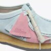 Wallabee pour femme, rayures bleu pâle et rose Wallabee pour femme, rayures bleu pâle et rose