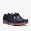 Wallabee pour garçons « Big Kid » en cuir verni bleu marine Wallabee pour garçons « Big Kid » en cuir verni bleu marine