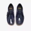 Wallabee pour garçons « Big Kid » en cuir verni bleu marine Wallabee pour garçons « Big Kid » en cuir verni bleu marine