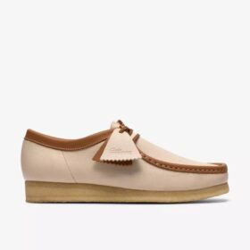 Wallabee pour homme en cuir blanc mélangé