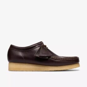 Wallabee pour homme en cuir marron foncé