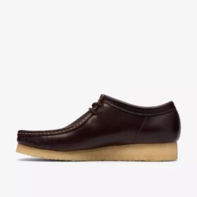 Wallabee pour homme en cuir marron foncé