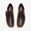 Wallabee pour homme en cuir marron foncé