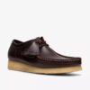 Wallabee pour homme en cuir marron foncé