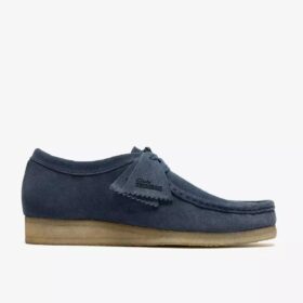Wallabee pour homme en daim bleu denim