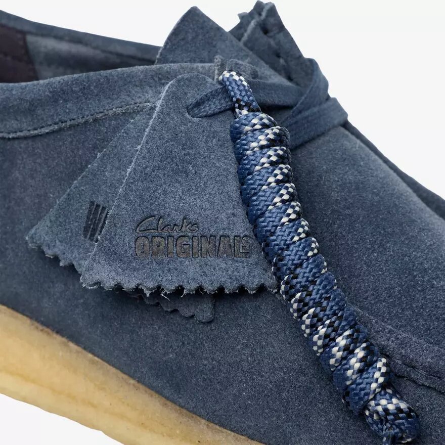 Wallabee pour homme en daim bleu denim Wallabee pour homme en daim bleu denim