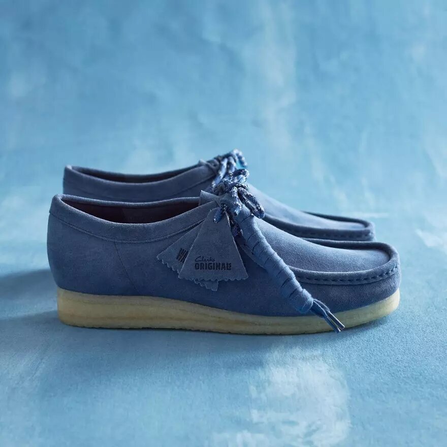 Wallabee pour homme en daim bleu denim Wallabee pour homme en daim bleu denim