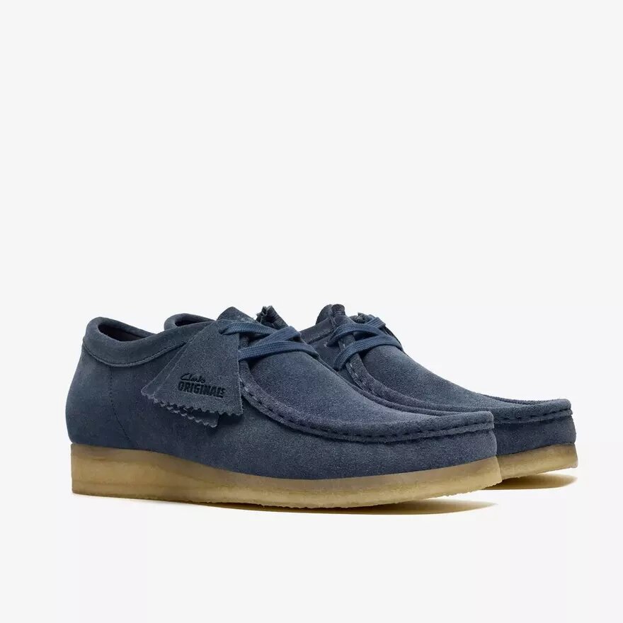 Wallabee pour homme en daim bleu denim Wallabee pour homme en daim bleu denim