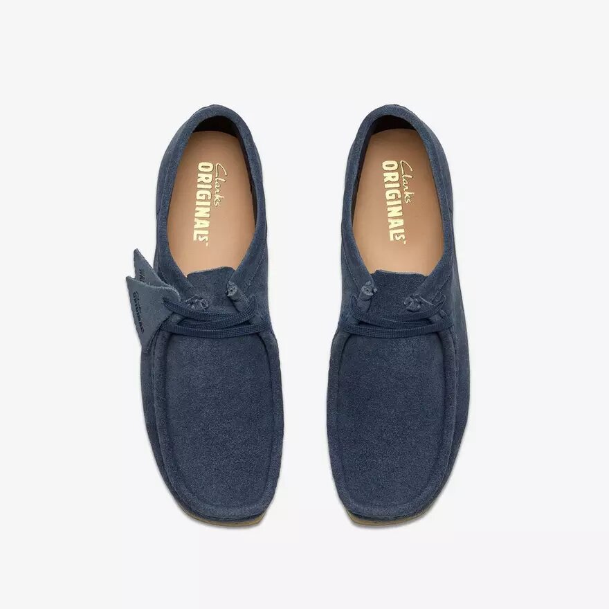 Wallabee pour homme en daim bleu denim Wallabee pour homme en daim bleu denim