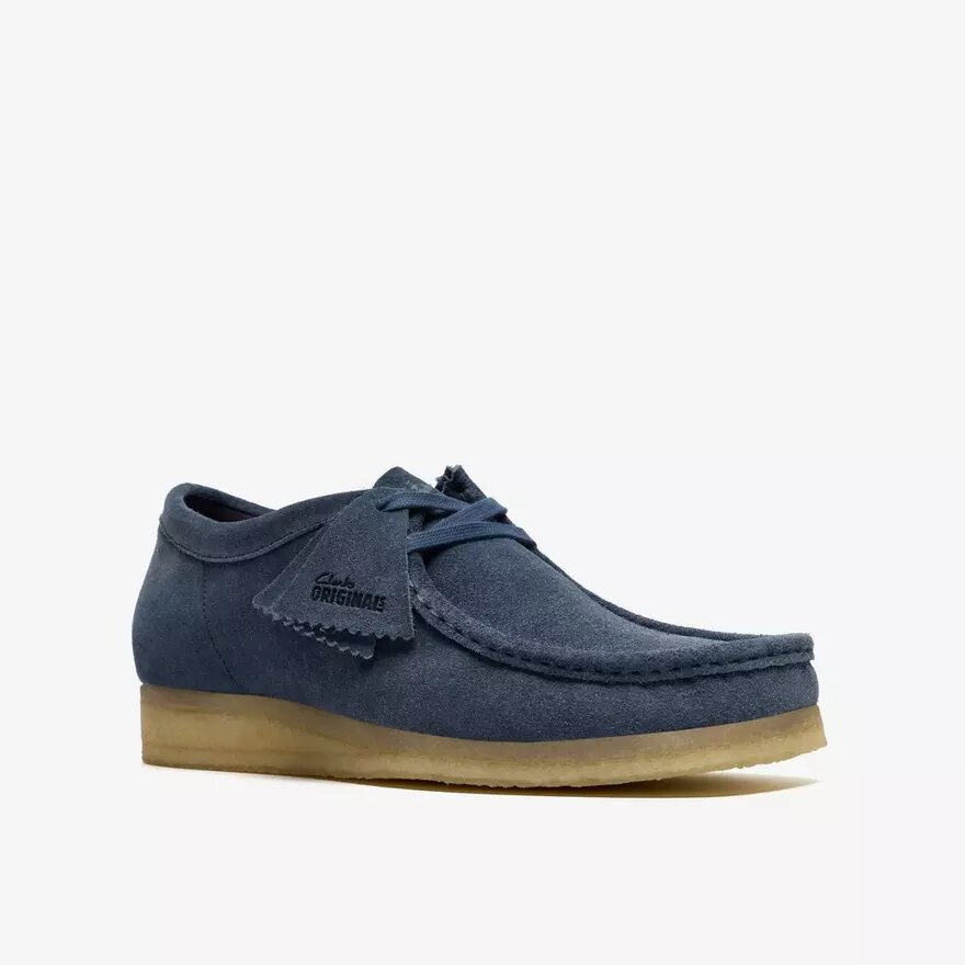 Wallabee pour homme en daim bleu denim Wallabee pour homme en daim bleu denim