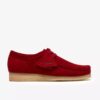 Wallabee pour homme en daim rouge foncé
