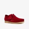 Wallabee pour homme en daim rouge foncé