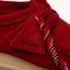 Wallabee pour homme en daim rouge foncé