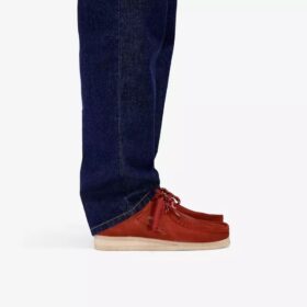 Wallabee pour homme en daim rouge foncé