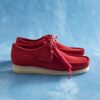 Wallabee pour homme en daim rouge foncé