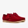 Wallabee pour homme en daim rouge foncé