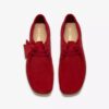 Wallabee pour homme en daim rouge foncé