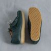 Wallabee Rb pour homme en cuir vert foncé