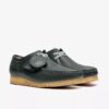 Wallabee Rb pour homme en cuir vert foncé