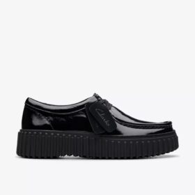 Wallabee Torhill Bee en cuir verni noir pour femme Wallabee Torhill Bee en cuir verni noir pour femme