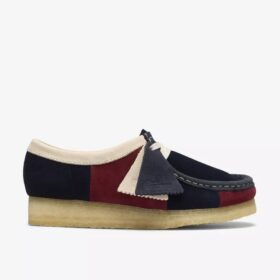 Wallabees pour femme à rayures bleu marine
