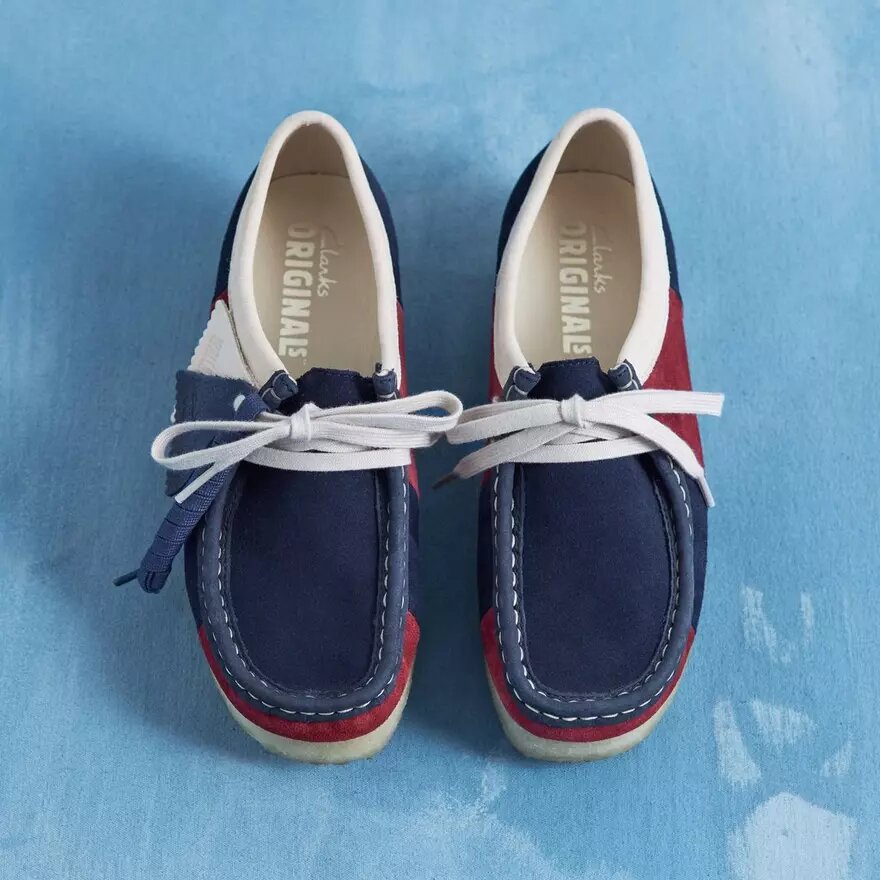 Wallabees pour femme à rayures bleu marine Wallabees pour femme à rayures bleu marine