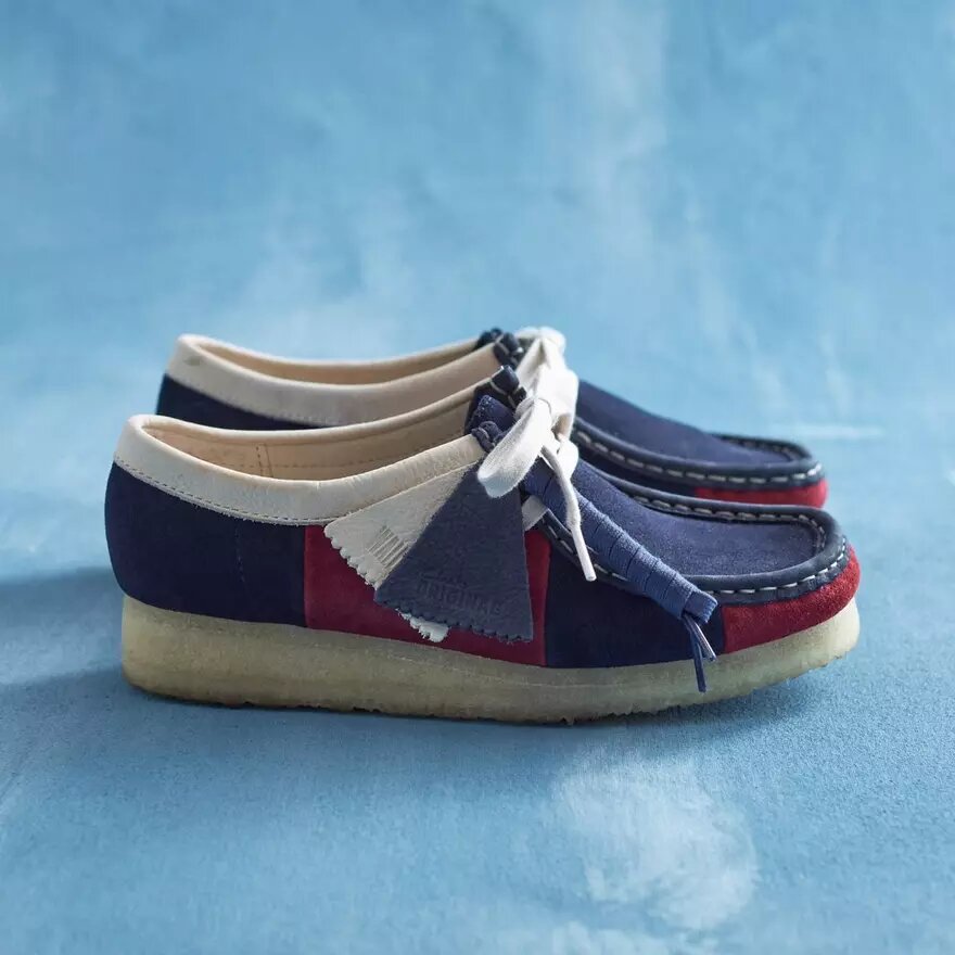 Wallabees pour femme à rayures bleu marine Wallabees pour femme à rayures bleu marine