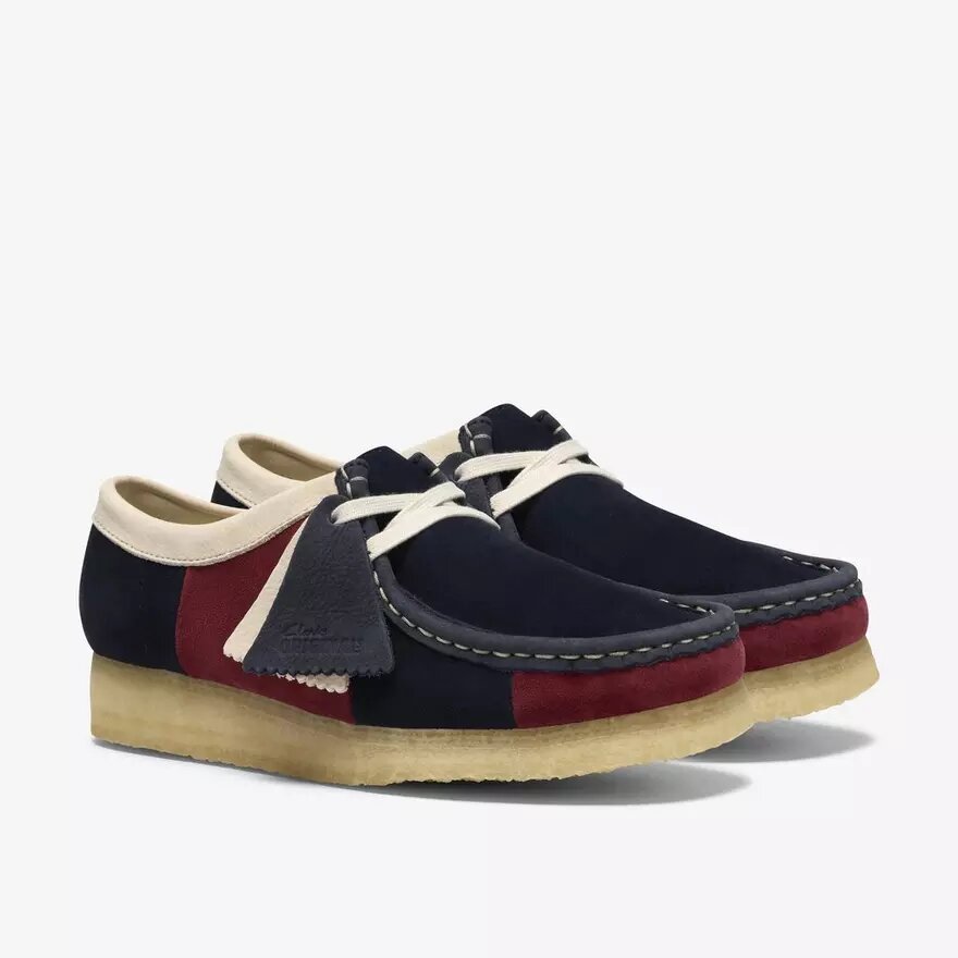 Wallabees pour femme à rayures bleu marine Wallabees pour femme à rayures bleu marine