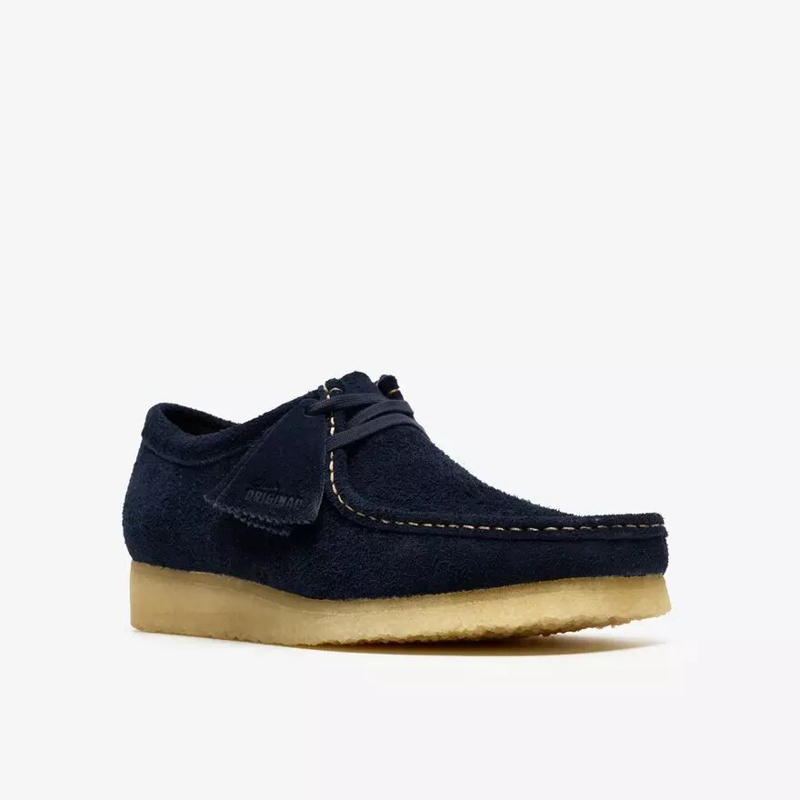 Wallabees pour homme en daim bleu marine Wallabees pour homme en daim bleu marine